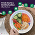 Health Beet 10” Macro Diet Portion Control Plate - Balanced Eating with 3 Flat Sections for Veggies, Carbs & Protein
