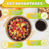 8.7-Inch Rattan Tray Round Woven Serving Basket with Handles Holidays Romantic Decorative Tray for Coffee Table, Bread