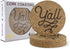 Y'all Texas Coaster Set, 4 Cork Coasters, 3.5 Inch, Texas Gift