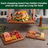 ADMKERS Set, (set 3) Wood Cutting Boards for Kitchen, Acacia Wooden Cutting Board Charcuterie Board, Large Solid