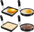 4 Pack Egg Rings for Frying Eggs, Round & Square Egg Cooking