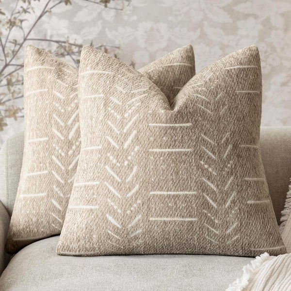 vivrudil Home Dcor Decorative Boho Accent Chenille Throw Pillow Covers Textured Neutral Cushion