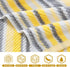 6PC 100% 13"x13", Set, Set Yellow Striped Washcloths - Cotton, Quick Dry, Soft, Absorb & Lightweight, Washcloth Striped