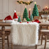 12x35 inches) Faux Fur Table Runner,Table Runner for Soft Luxury Winter Decor Xmas White Decorations,Party Birthday