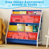 Aokitsink 4-Tier Kid Bookshelf for Kids Rooms, Blue Montessori Bookshelf,Toddler Children Bookshelf,Metal Kid's Book