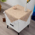 24 24 Inch Faux Linen Small Square Tablecloth Flaxen Textured Farmhouse Fabric Table Cloth Heavy Duty Wrinkle Resistant