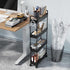SOLEJAZZ 4 Tier Slim Storage Cart, Mobile Bathroom Organizer, Rolling Utility Cart, Black