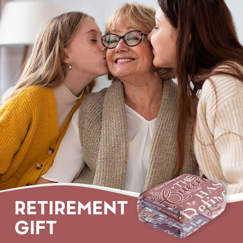2026, 80"x60" Retirement Gift for Woman, Retirement Gifts for Women Retired Blanket to My Mom Grandma, Farewell Merch