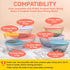 1 Pack Silicone Replacement Lids Only Fit for Pyrex 7404-S 4.5 Quart Sculpted Clear & Sculpted Tinted Glass Mixing Bowls, Extra Large Size Silicone Covers, Dishwasher & Microwave Safe by Purekra