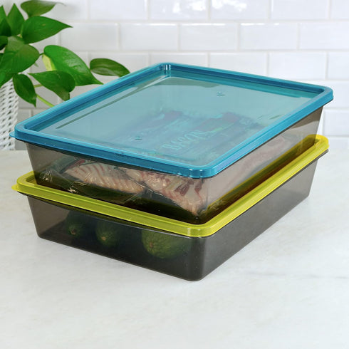 3 Pack 1.3 Youngever Gallon Food Storage Containers, Plastic Bacon Containers, Meat Containers