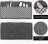 Yarwo 4 Slice Toaster Cover with Pockets and Top Handle, Nylon Toaster Cover Fits for Most 4 Slice Long Slot Toasters, Gray with Grid