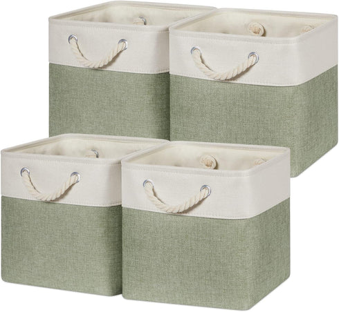 Temary Cube for Shelves 11 Inch Bin 4Pack Fabric Storage Baskets for