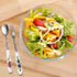 12 Pieces Forks and Spoons with Ceramic Handle, Stainless Steel Utensils Set for Home & Restaurant