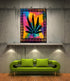 ICC Weed Tapestry, Marijuana Wall Hanging, Cannabis Hippie Decor, Small Hippie Rasta Ganja Tapestries