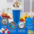 Slushie Maker Cup - DIY Magic Slushy Maker Squeeze Cup, Portable Smoothie Maker for Juices and Ice Cream (Blue)
