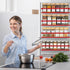 4pack) SMRCAD Magnetic Spice Rack for Refrigerator Seasoning Organizer for Spice Fridge Shelf storage Magnetic Shelf