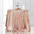 PartyDelight Round Sequin Tablecloth 50 inch Rose Gold for Wedding, Birthday, Bridal, Baby Shower Decorations
