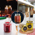 Betrome 30 Pack 6oz Hexagon Glass Jars with Gold Lids, Clear Glass Canning Jars for Jams, Shower Favors, Craft