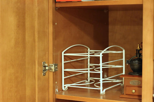 DecoBros Kitchen Wrap Organizer Rack, White (Small/Standard, 2-1/2" BOX)