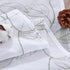Topick White Sheer Kitchen Curtains with Sage Green Leaf Embroidery, 36 Inch Rod Pocket, 2 Panels for Short Windows