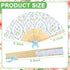 36 Roowest Pcs Floral Folding Hand Fan Bulk Tea Party Handheld Folding Fans Watercolor Grandmillennial Pastel Floral