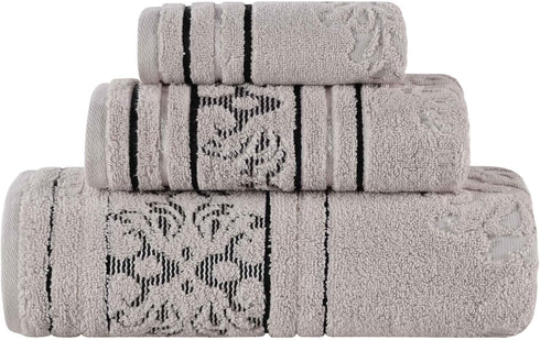 Superior Cotton 3 Piece Towel Set, Includes 1 Bath, 1 Hand, 1
