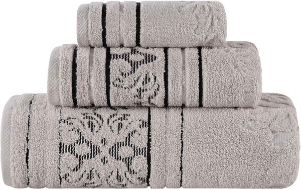 Superior Cotton 3 Piece Towel Set, Includes 1 Bath, 1 Hand, 1