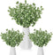 Geosar 30 Pieces Artificial Christmas Berry Picks with Snowflake Glitter Holly Berry