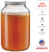 2 Pack 1 Gallon Glass Jar With Lid - Large Airtight Metal Lids, BPA-Free, Wide Mouth Sun Tea Jar for Storage