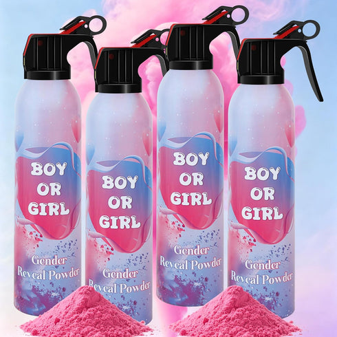 Large Gender Reveal Smoke Bombs 4 Packs, Pink Biodegradable Powder Spray for