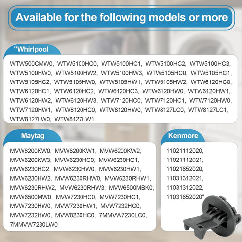W11457841 Washer Lid Strike Compatible with Whirlpool Maytag Kenmore, Upgrade Washer Door Lock, Latch Switch Sensitivity