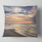 Designart Calm Sunset in Thailand Beach Landscape Printed Throw Pillow Cover for Living Room, Sofa 18" x 18"