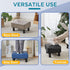 Small Foot Stool Ottoman, Faux Leather Footstool Ottoman Foot Rest for Couch, Rectangle Footstools and Ottomans Small