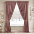 W52 L90, 2 StangH Mauve Rose Velvet Curtains for Bedroom, Nursery Girls Home Decor Room Darkening Thermal Insulated