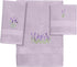 Hillsuren 3 Pcs Lavender Floral Bathroom Towel Set Farmhouse Embroidered Lavender Floral Towels