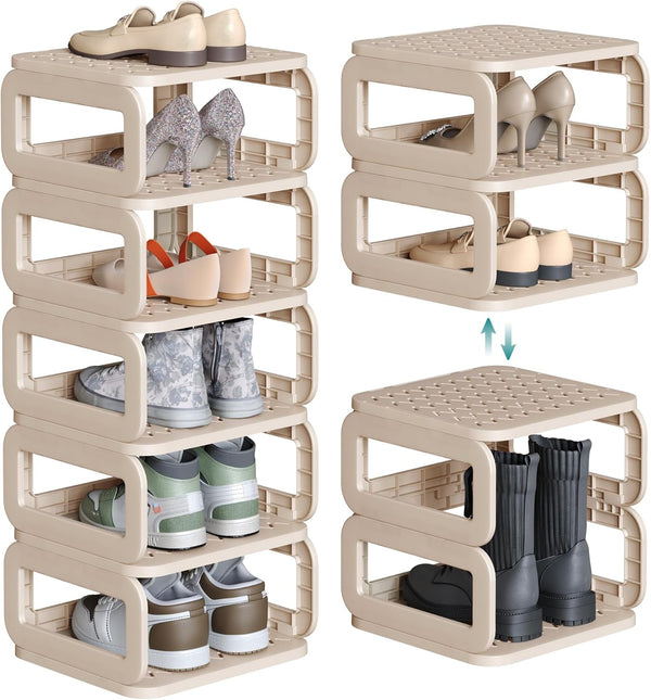 SONGMICS Shoe Rack, Shoe Organizer, 6 Shelves, Shoe Storage, Narrow Shoe Shelf,