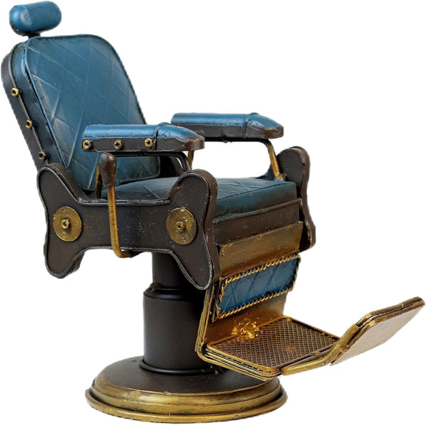 Mini Hairdressing Chair Model Miniature Vintage Barber Chair Retro Haircut Iron Craft