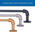 Sun Zero SN47073 Bronn Industrial Pipe Blackout Wrap Around Curtain Rod, 36-66" Adjustable Length