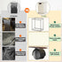 160L 3 3 LAMU Laundry Basket with Wheels, Rolling Laundry hamper with Lid and Removable Laundry Bag, Beige Large