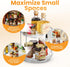 Oizeir 2 Countertop, Tier Lazy Susan Organizer for Cabinet, Clear Acrylic Rotating Spice Rack Turntable for Kitchen