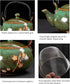 Set, Set, 1 6 Set(FDMH-GREEN) KEYDUACU Japanese Tea Kiln-Formed Ceramic Tea Plum Blossom Embossed, Includes Teapot