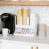 Mind Reader Cup and Condiment Station, Countertop Organizer, Coffee Bar Kitchen, Stirrers, 13" L x 6.4" W x 11.5" H, 6-Compartment, White by Mind Reader