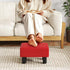 Giantex Small Foot Stool Ottoman, PU Leather Footrest with Storage, Padded Rectangle Footstool, Small Sofa Step Stool