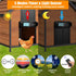 nolonly 4 Automatic Chicken Coop Door Solar Powered, LCD Screen Electric Auto Chicken Coop Door with Timer & Light