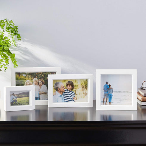 Lawrence Frames 795257 White Wood Treasure Box Shadow Box Picture Frame, 5x7