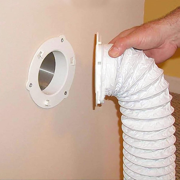Dryer Dock Dryer Vent, 6" for 4" Tubes, White