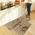 Fall Pumpkins with Flowers Kitchen Rugs, Set of 2, Autumn Harvest Thanksgiving Home Decor Mats
