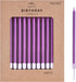 PHD CAKE Purple Long Thin Metallic Birthday Candles for Cake Party, Weddings Cake Decorations