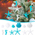 Jetec 26 Pcs Beach Ocean Themed Christmas Ornaments, Bulk Resin Starfish & Seashell Decorative Nautical Ornaments for