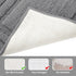 HOMEIDEAS 2 Piece Bathroom Rugs Set, Super Soft Non-Slip Microfiber U-Shaped Toilet Bath Mat, Machine Washable Grey